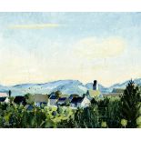 Hügin Karl Otto1887 Trimbach - 1963 Bassersdorf"Dorf Wildberg - Tösstal". Oel auf Leinwand. Unten