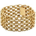 Gold-ArmbandGelbgold 750. Strukturiere und polierte Oberfläche. 21 cm x 3 cm. 47.1 g.- - -20.00 %