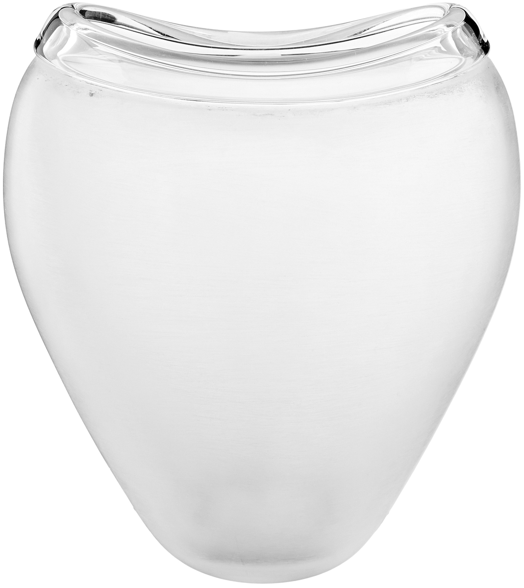 Vase "Nonfoux"1997. Entwurf Philip Baldwin und Monica Guggisberg. Farbloses Transparentglas mit