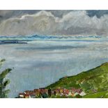 Barth Paul Basilius1881 - 1955 Basel"Epesses au Lac Léman". Oel auf Leinwand. Unten rechts signiert.