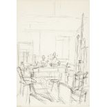 Giacometti Alberto1901 Stampa - 1966 Chur"Sculptures dans l'Atelier à Stampa". Lithografie auf