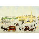 Hermel Michel1934"Place de la Concorde". Oel auf Leinwand. Unten rechts signiert. Verso abermals