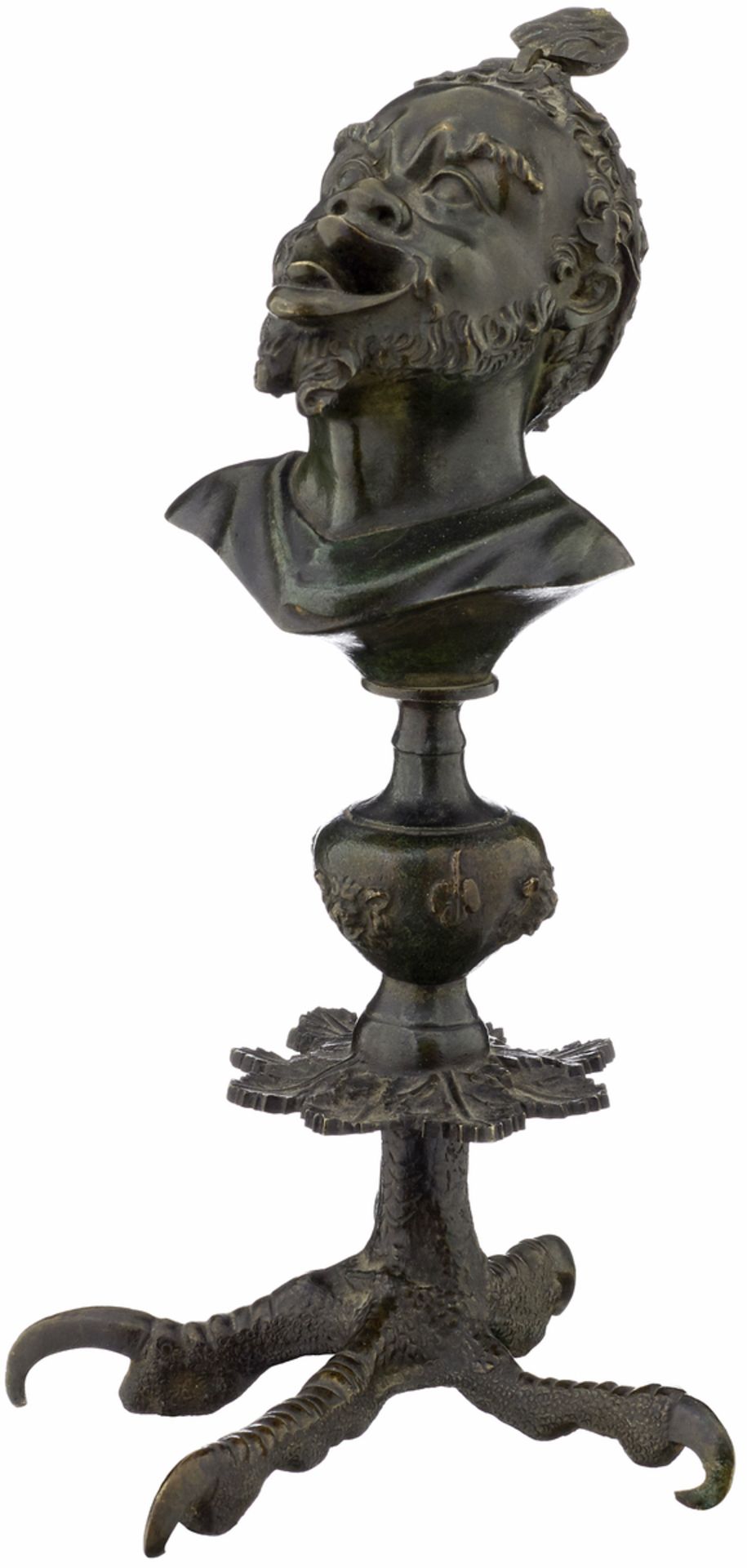 Oellampe "Mohr"Italien, um 1900. Bronze ziseliert und dunkel patiniert. Höhe 23 cm- - -20.00 %