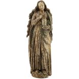 Maria MagdalenaUm 1500. Wohl Innerschweiz, stammt angeblich aus Amsteg/Uri. Holzskulptur mit