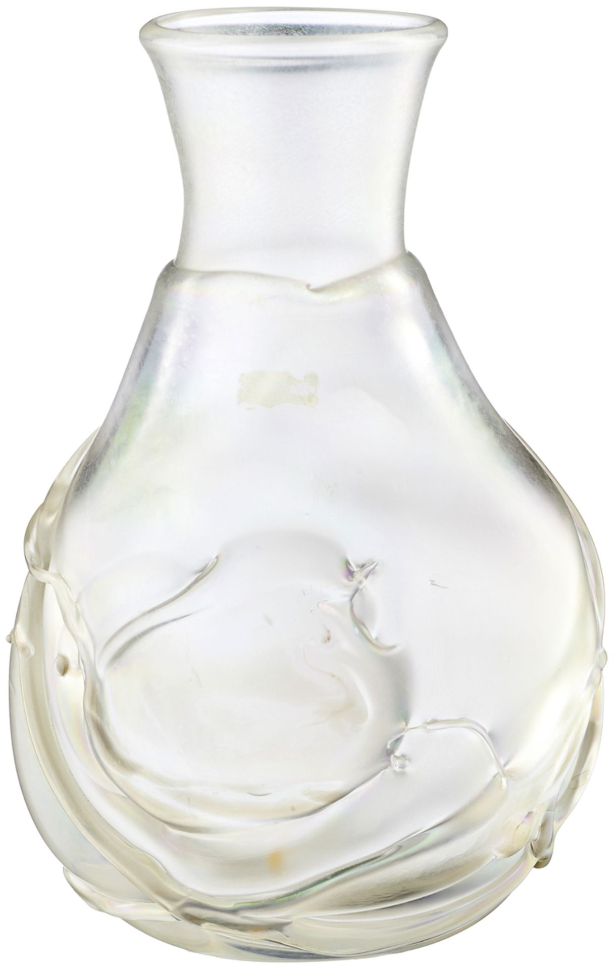 Vase "Atelje 385"Boda 1984. Entwurf Bertil Vallien aus der Reihe "Pearl". Farbloses Glas mit