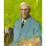 Thalmann Peter1926 Buchs - 2008 Herzogenbuchsee"Portrait des Malers Cuno Amiet". Oel auf Leinwand.