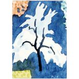 Candio Roman1935 Murgenthal"Winterbaum". Aquarell auf Papier. Unten rechts monogrammiert. Verso