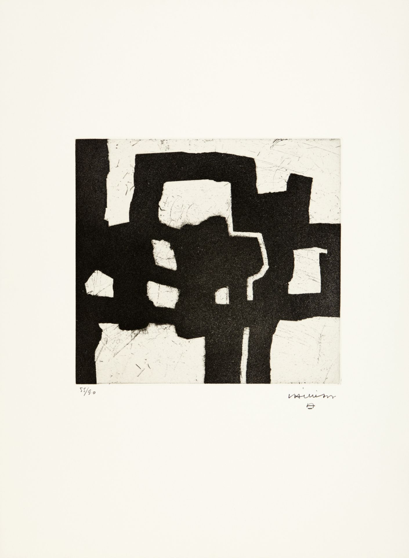 Chillida Eduardo1924 - 2002 San Sebastian"Homenaja a Picasso". Aquatintaradierung auf - Bild 2 aus 4