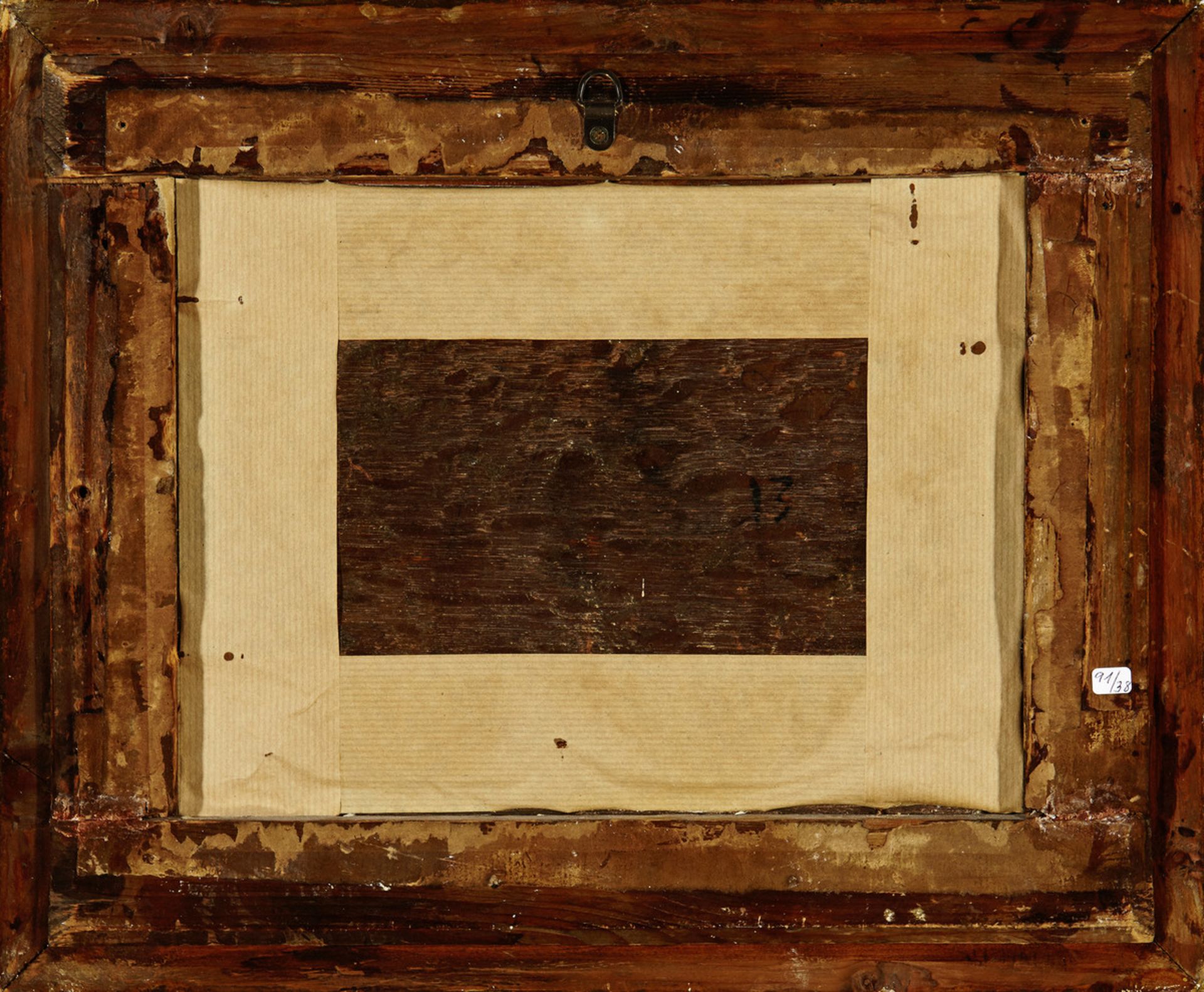 Anonym um 1700"Südliche Flusslandschaft". Oel auf Holz. Gerahmt. Bildmasse 19 cm × 26 cm- - -20.00 % - Bild 2 aus 2