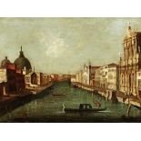 Italienische Schule 18. Jh."Venezia - Canal Grande verso la Chiesa di Carmelitani Scalzi". Oel auf