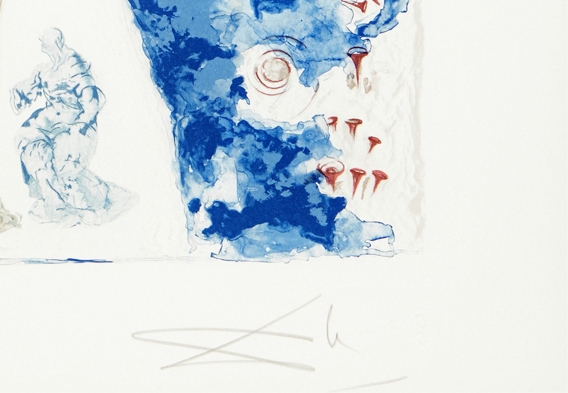 Dali Salvador1904 - 1989 Figueras"L'Hostie". Farbaquatinta und Prägedruck auf Büttenpapier. 126/300. - Bild 2 aus 3