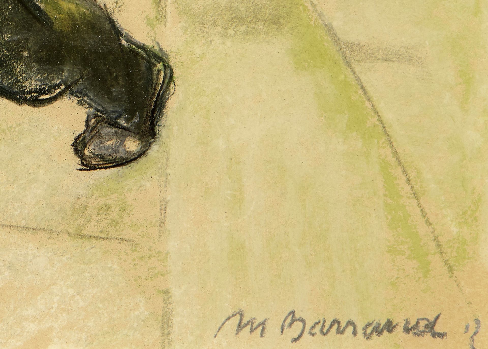 Barraud Maurice1889 - 1954 Genf"Sonneur de Cloches". Farbkreide auf Papier. Unten rechts signiert. - Bild 2 aus 2