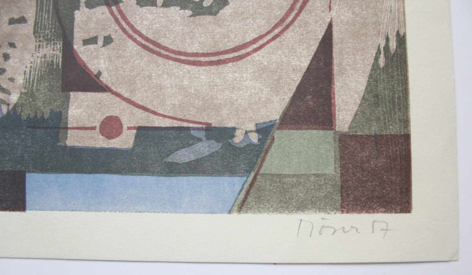 Plöser KurtOhne Titel1957Siebdruck, handsigniert50 x 39 cm - Bild 2 aus 2