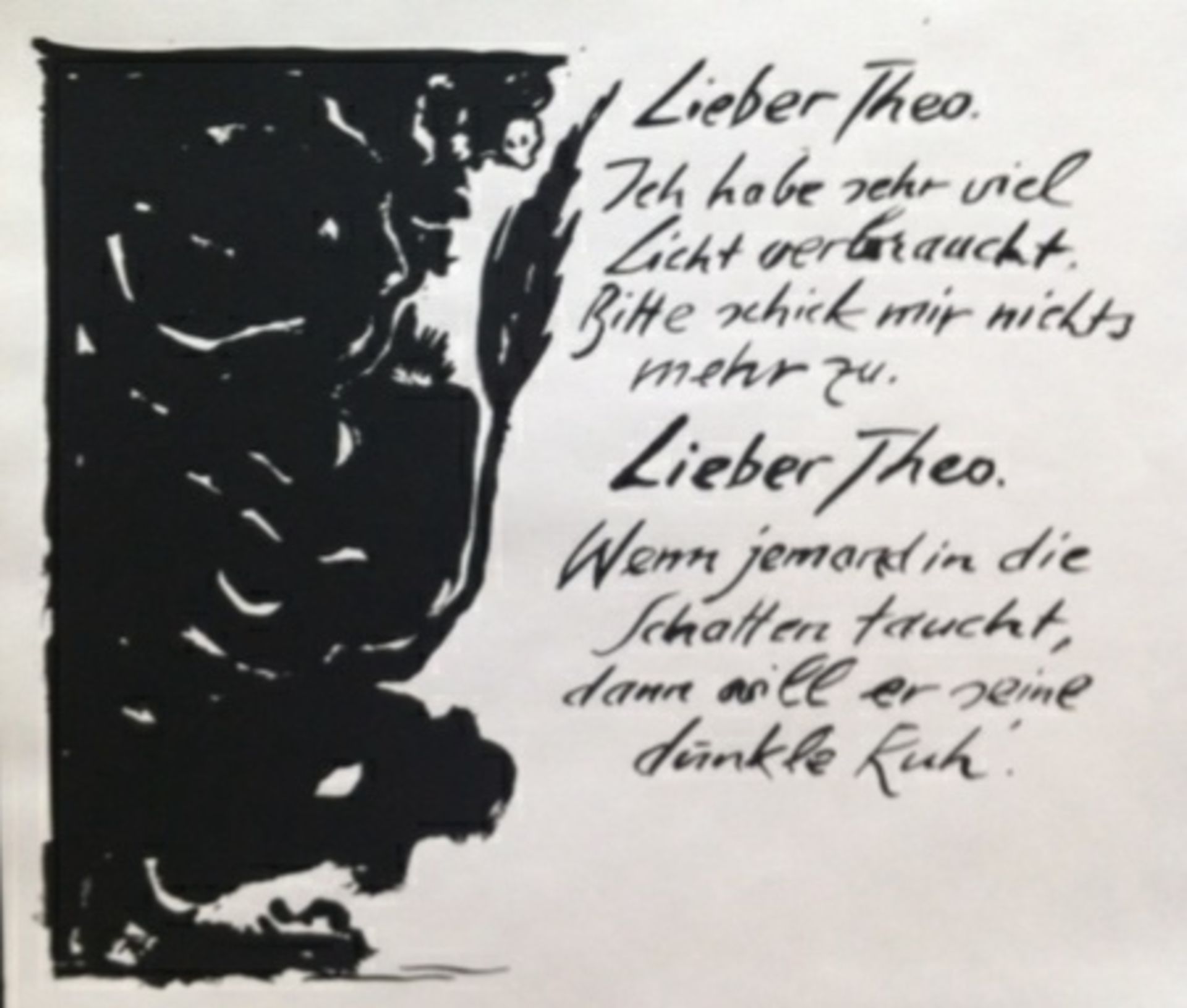 Brus Güntergeb. 19384 letzte Briefe1984/85Lithographie, 5 Blätter aus der Mappe "Vincent" - Signiert - Image 2 of 6