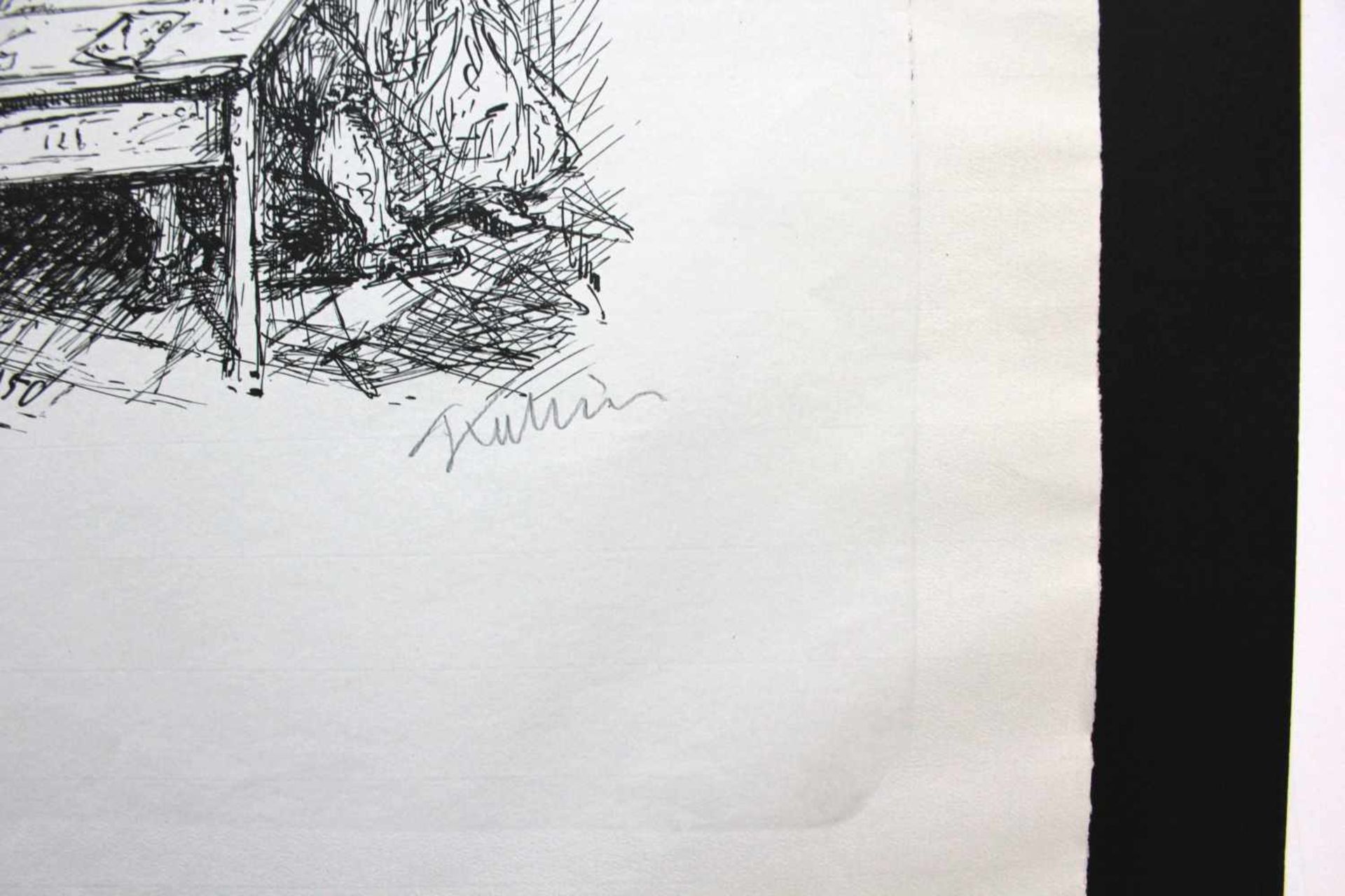 Kubin Alfred1877-1959Ohne Titel1950Radierung, handsigniert51,5 x 41,5 cm - Bild 2 aus 2