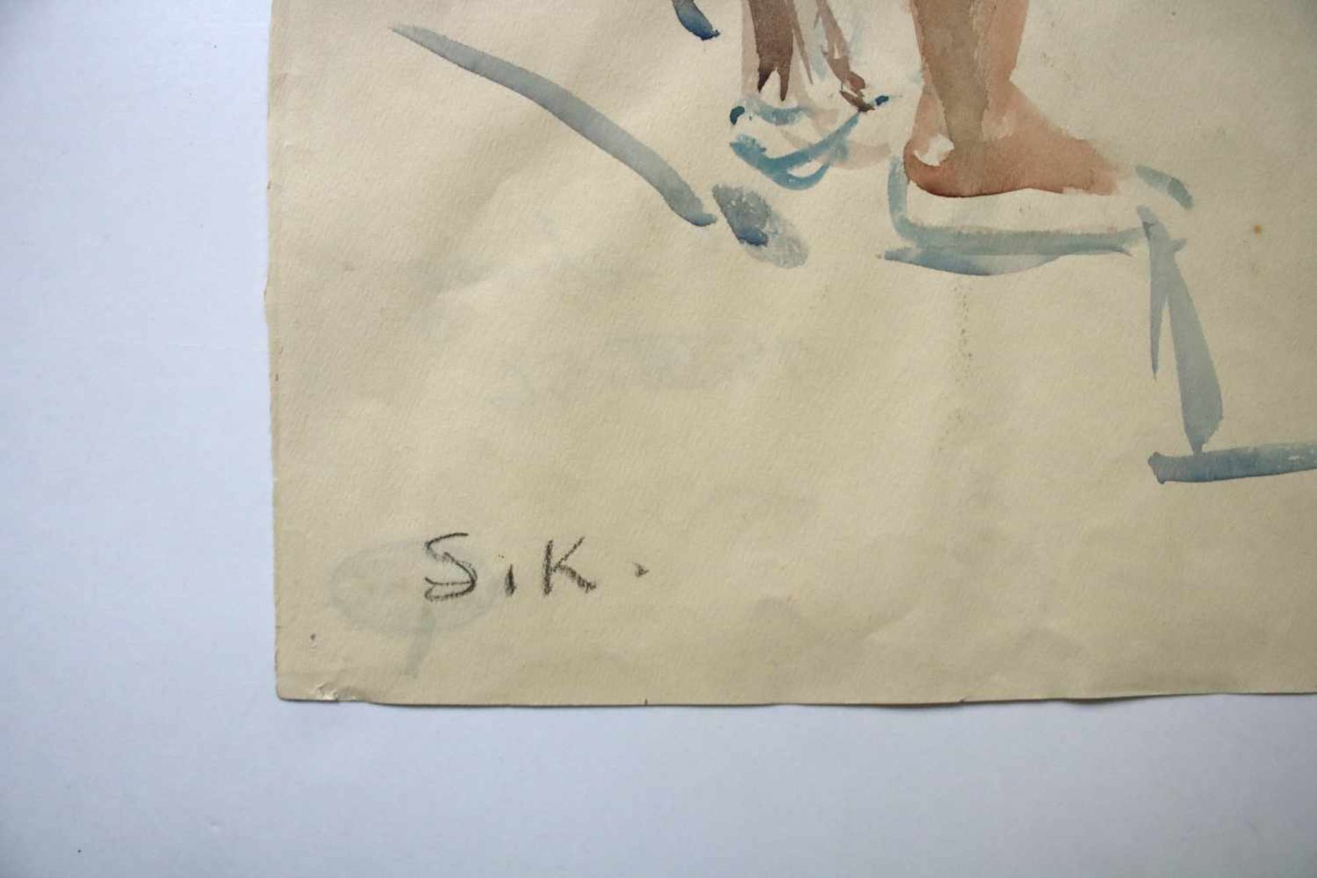 Koller Silvia1889-1963Ballettöse 511956Aquarell auf Papier, handsigniert und Nachlassstempel - Bild 2 aus 3