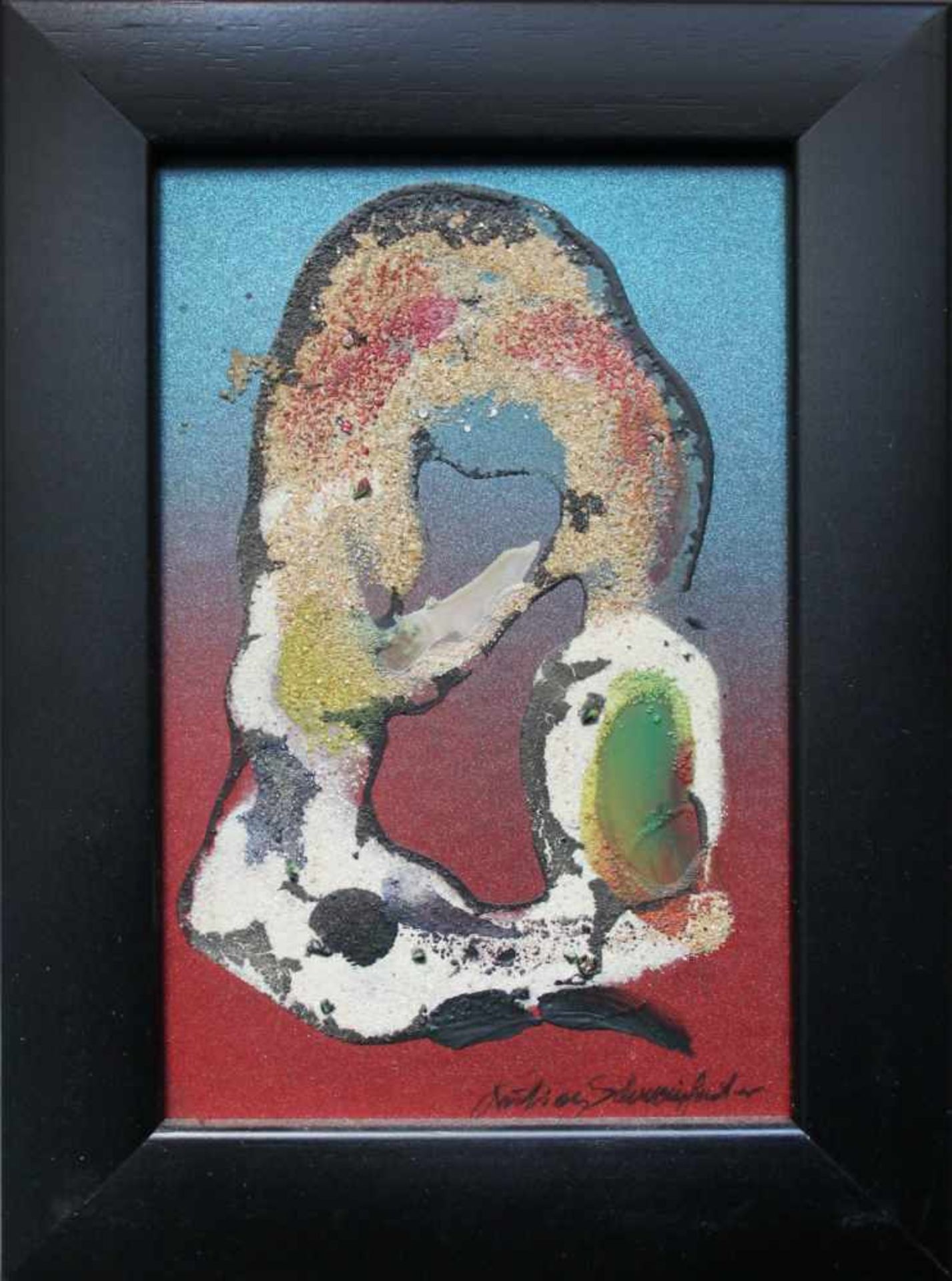 Schweinfurter Kristiangeb. 1952Ohne Titel20014 Einzelwerke, Öl und Sand auf Platte14 x 9 cm - Bild 2 aus 2