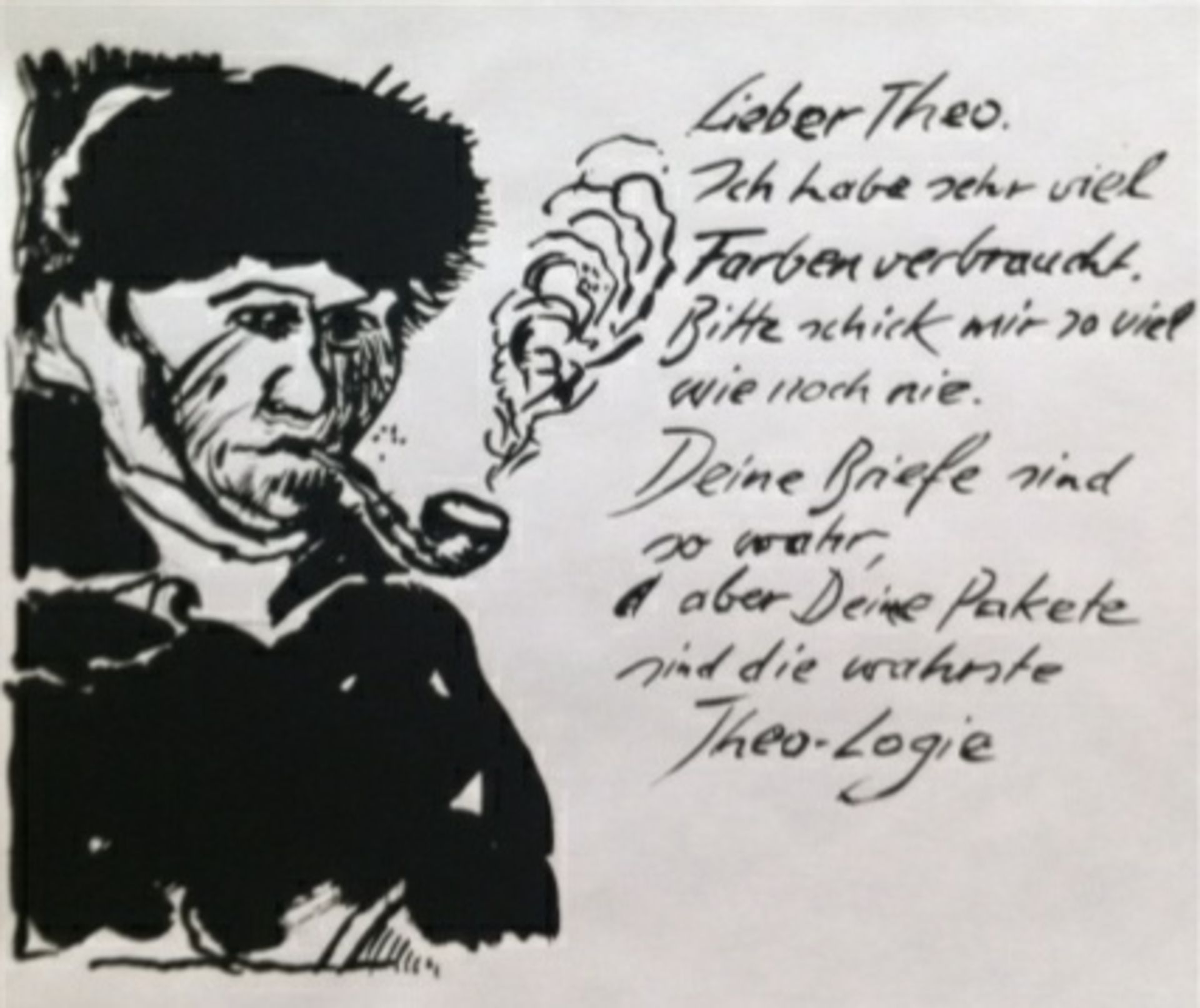 Brus Güntergeb. 19384 letzte Briefe1984/85Lithographie, 5 Blätter aus der Mappe "Vincent" - Signiert - Image 4 of 6