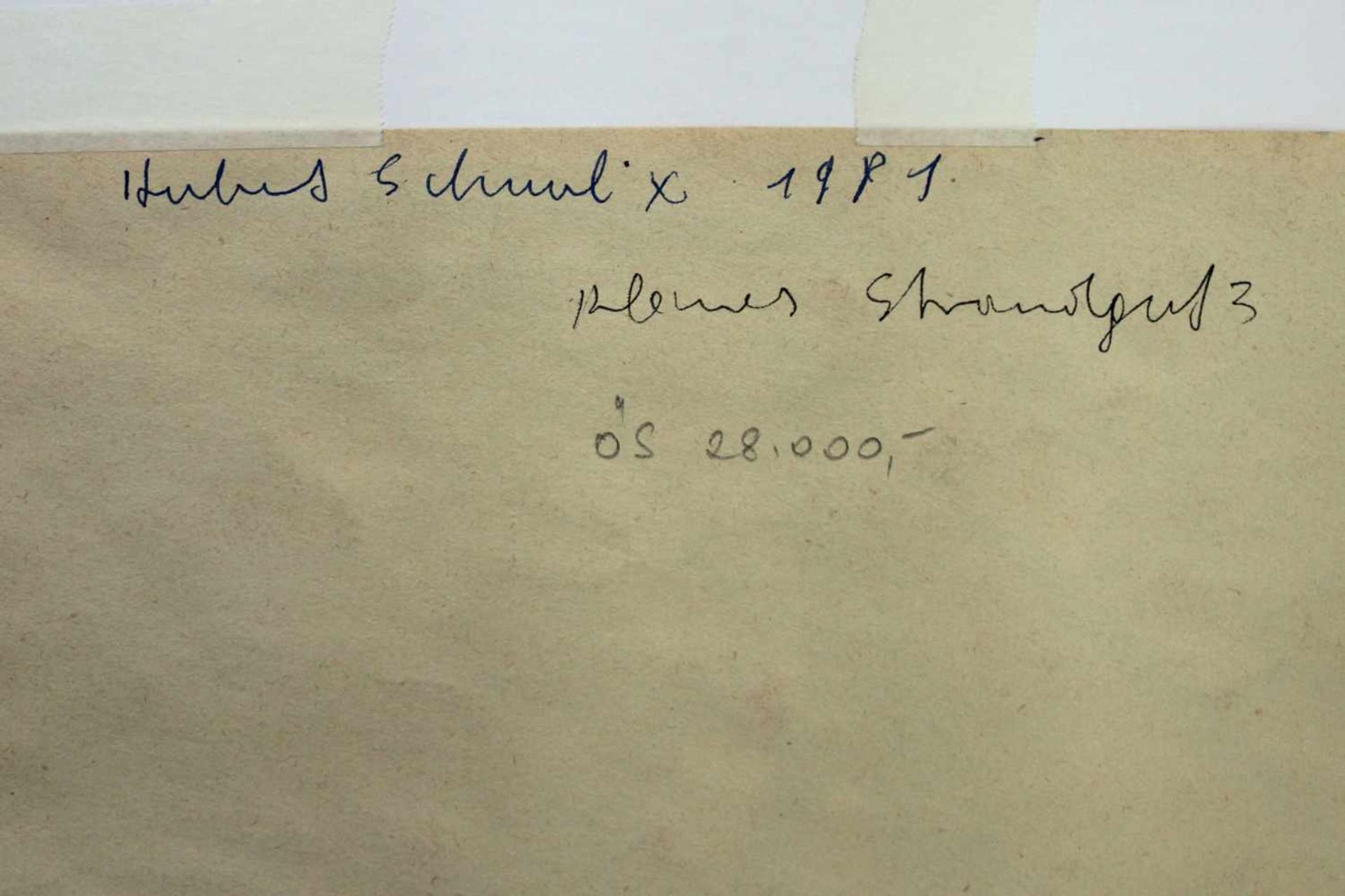 Schmalix Hubertgeb. 1952Kleines Strandgut 31981Aquarell auf Papier, handsigniert, datiert und - Bild 2 aus 2