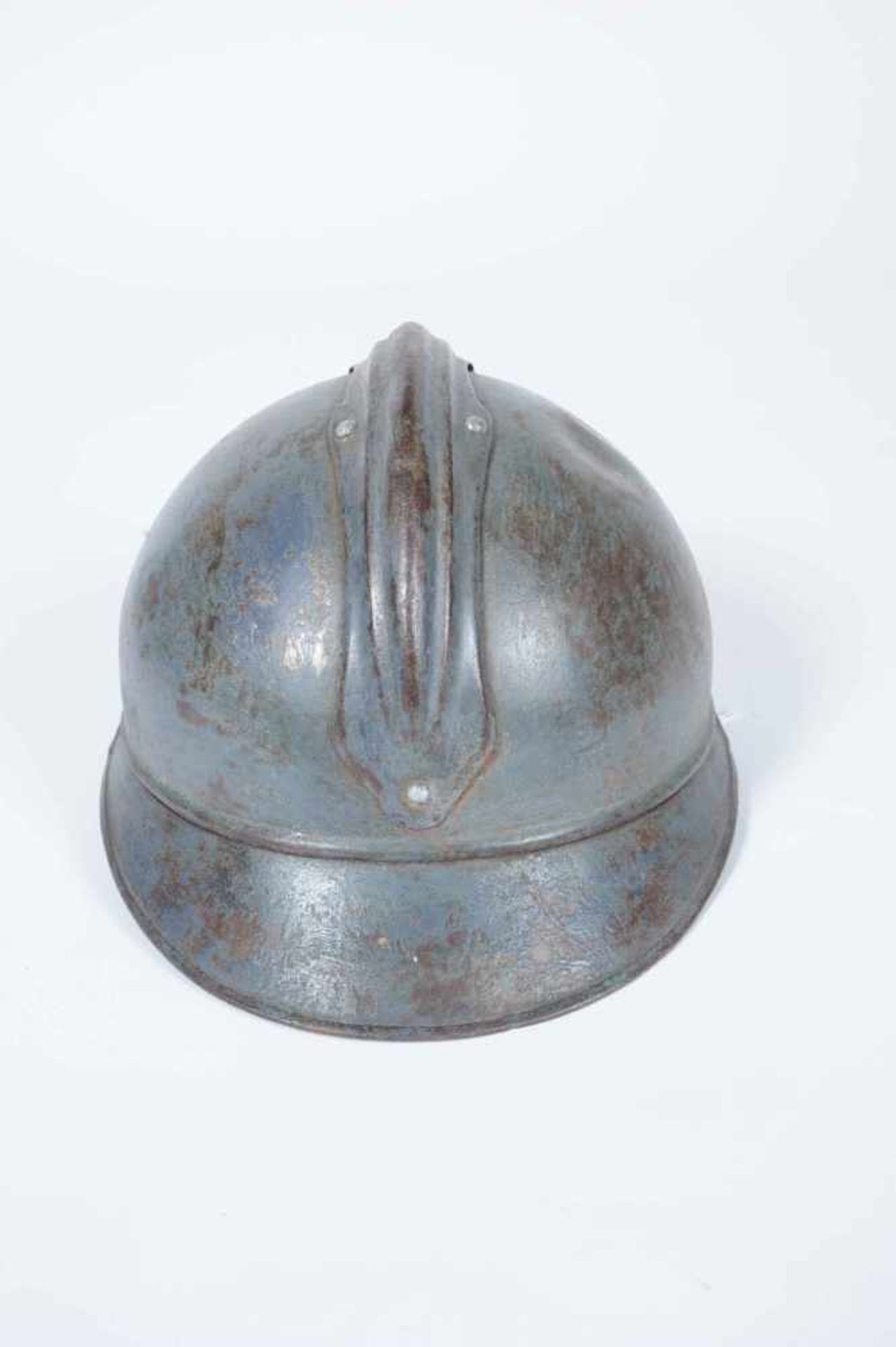 Casque Adrian 1915. Infanterie. Peinture appliquée au pinceau d’époque. Reconditionnement - Bild 3 aus 5