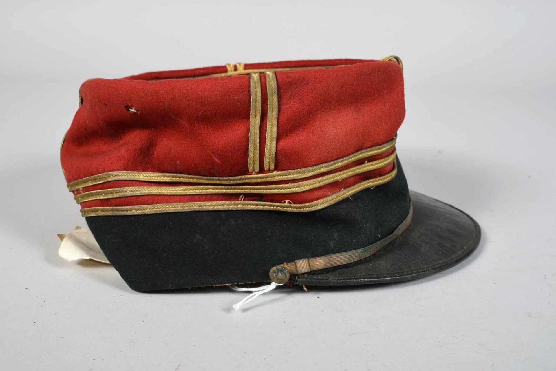 Képi de capitaine du 46e régiment d’infanterie (Paris, Fontainebleau) en drap garance à bandeau - Bild 3 aus 5