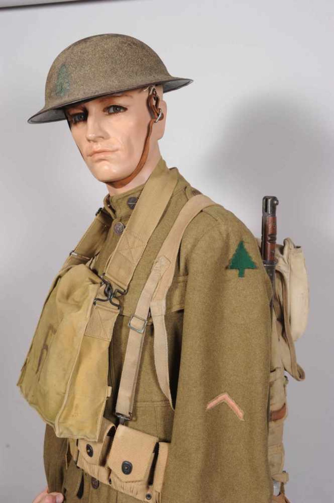 Fantassin américain de la 91st Infantry Division. Mannequin complet d’un Doughboy en 1918 comprenant - Bild 2 aus 3