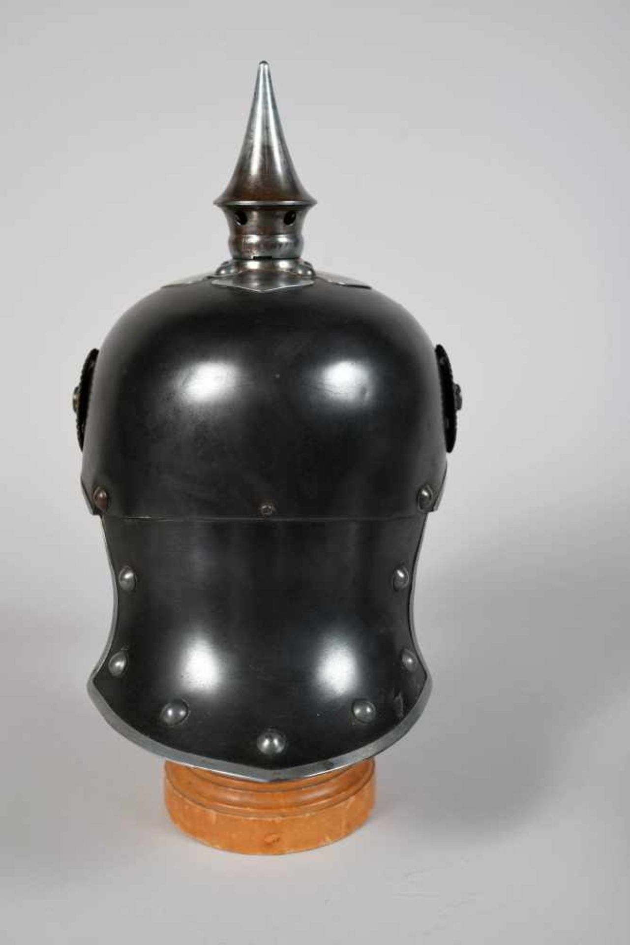 Prusse. Casque de chasseur à cheval mod 15. Belle bombe dans son bronzage d’origine, toutes les - Bild 3 aus 6