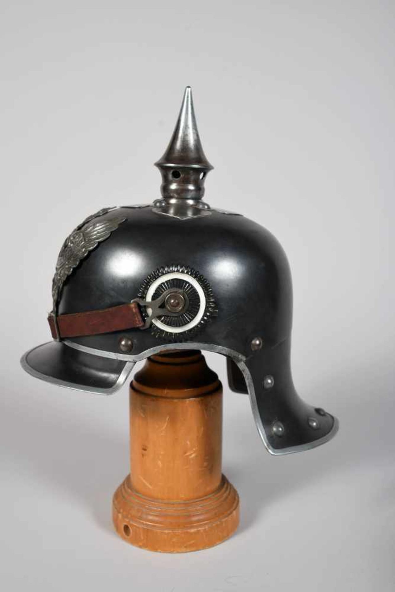 Prusse. Casque de chasseur à cheval mod 15. Belle bombe dans son bronzage d’origine, toutes les - Bild 2 aus 6