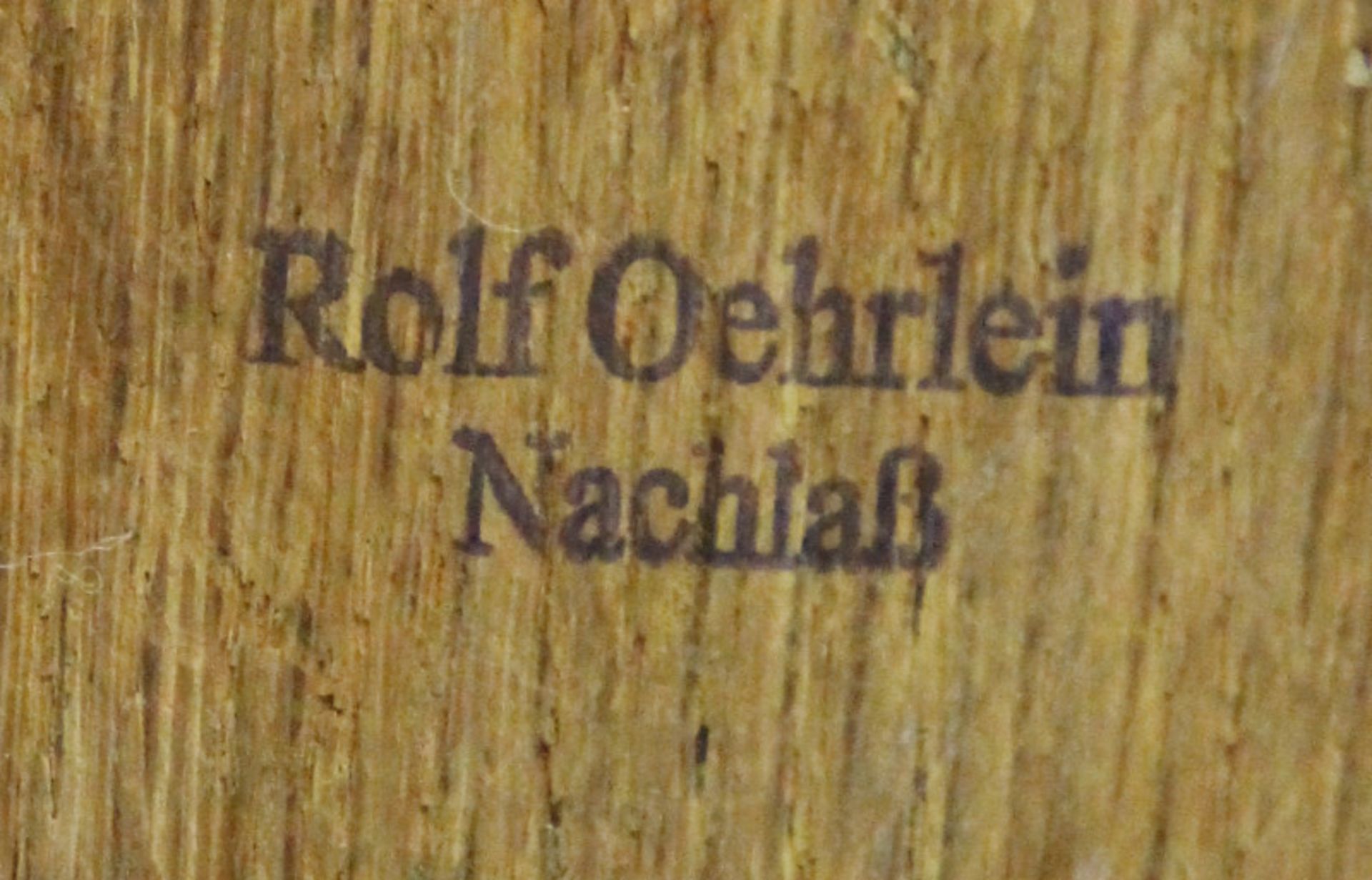 Rolf Oehrlein (1909 - 1999) - Holzskulptur, "Ohne Titel", 20. Jhd.auf Holzsockel im Boden mit - Bild 3 aus 3