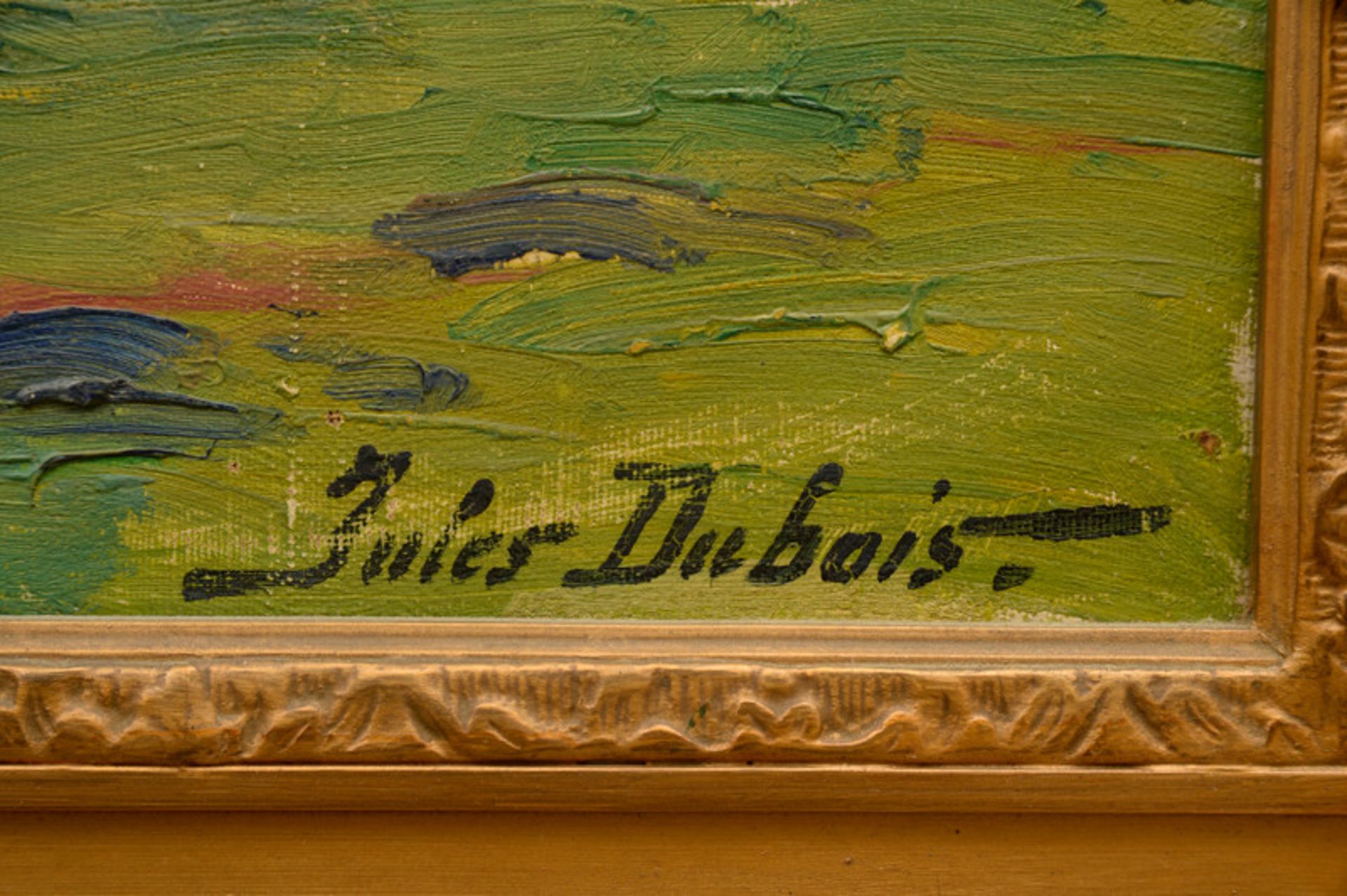 Jules Dubois (1888-1958) - Öl auf Leinwand, "Landschaft an der Oise"unten rechts signiert, guter - Image 3 of 3