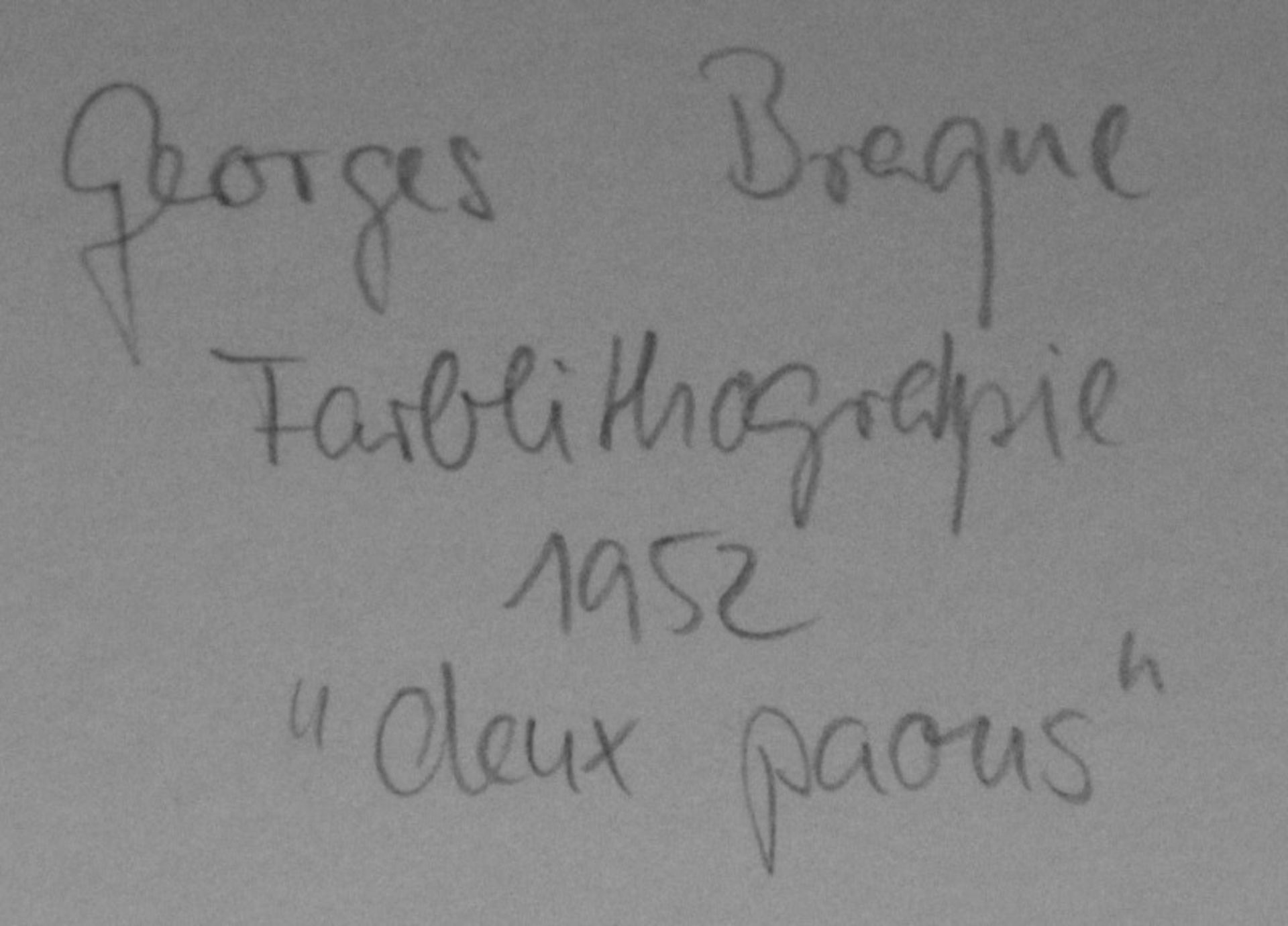Georges Braque (1882 - 1963) - Farblithographie auf Papier, "Deux Paons (zwei Pfauen)", - Bild 3 aus 3