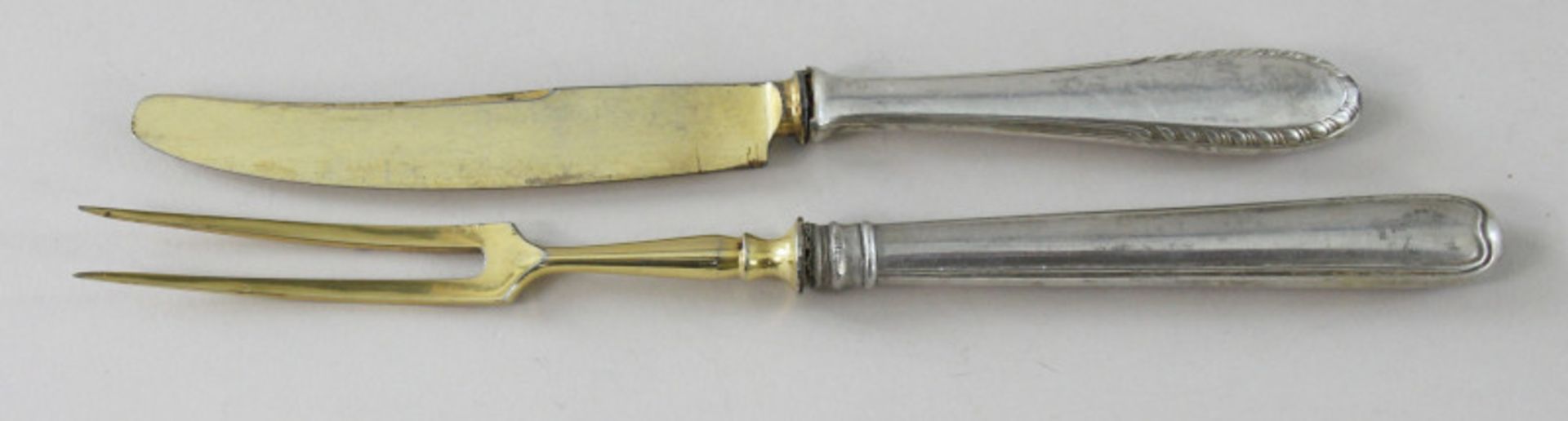 2 verschiedene Besteckteile aus 800er Silber u. a. der Silbermanufaktur Wilhelm Binder, Schwäbisch