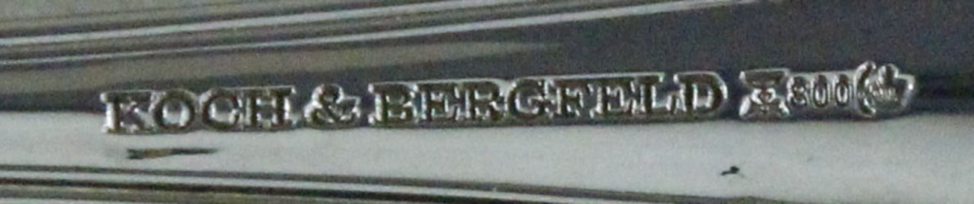 Salatvorlegebesteck aus 800er Silber der Silberwarenmanufaktur Koch & Bergfeld, Bremen, " - Bild 2 aus 2