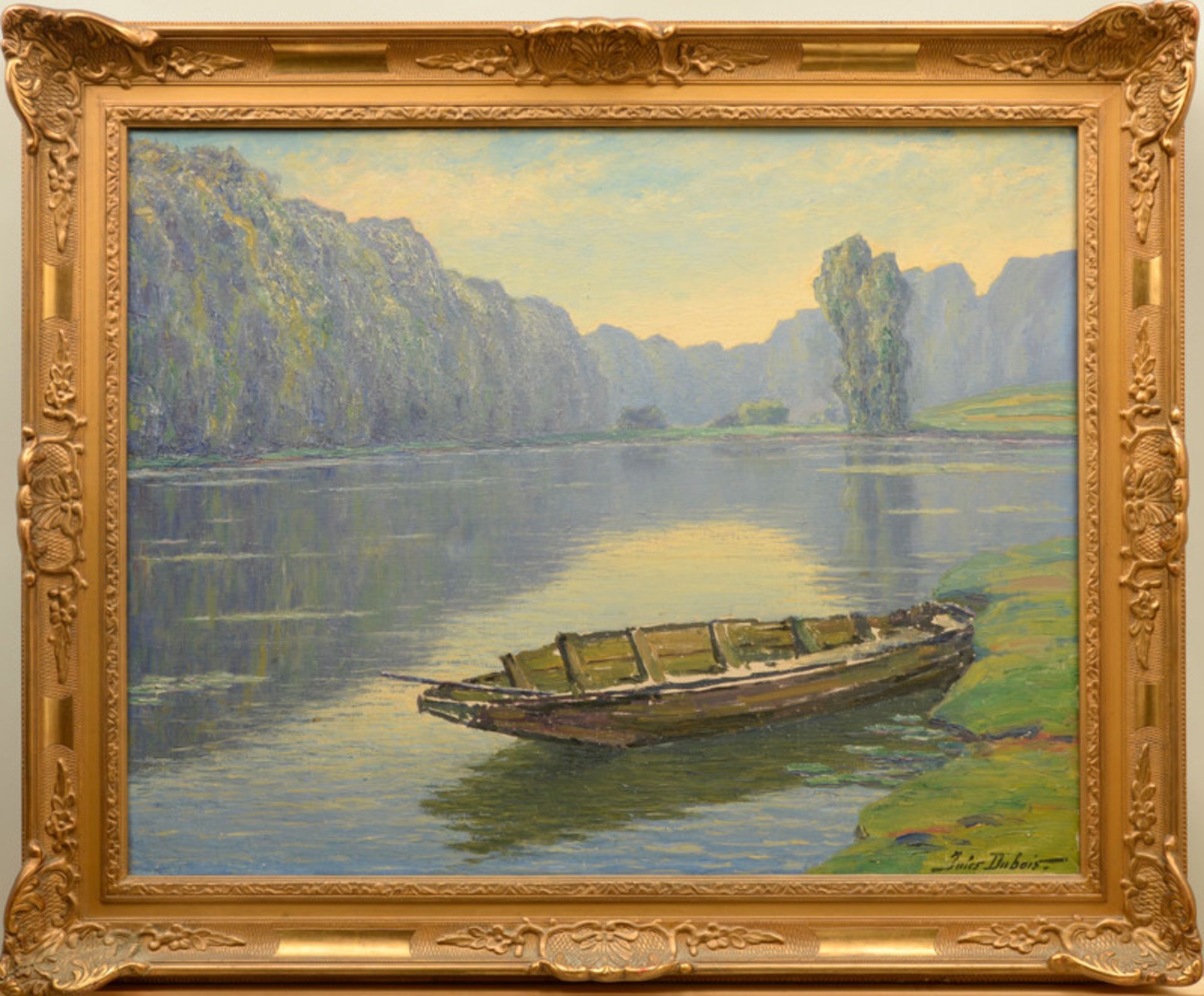 Jules Dubois (1888-1958) - Öl auf Leinwand, "Landschaft an der Oise"unten rechts signiert, guter