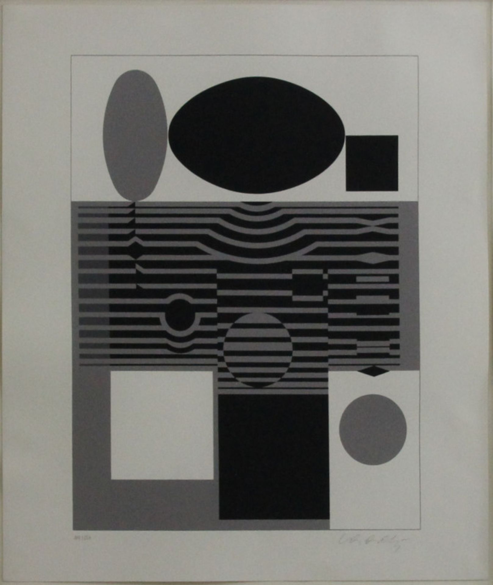 Victor Vasarely (1906 - 1997) - Lithographie/Papier, " Laika IV" Edition "119/250", guter - Bild 2 aus 3