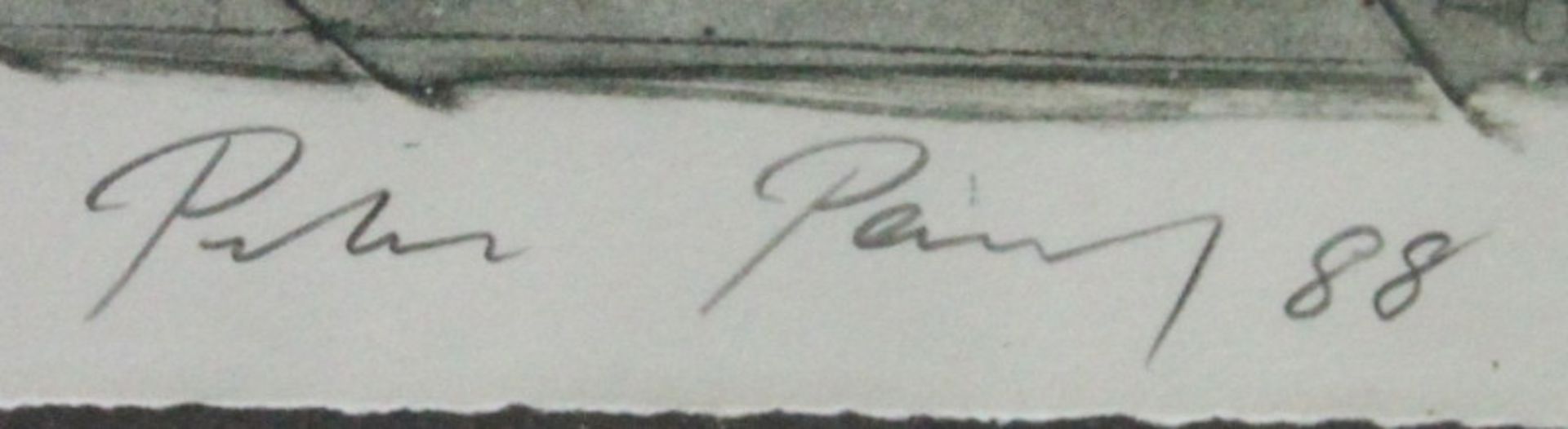 Peter Paul (1943-2013) - Farblithographie auf Papier, "Architektur", (19)88signiert, datiert und - Bild 2 aus 2
