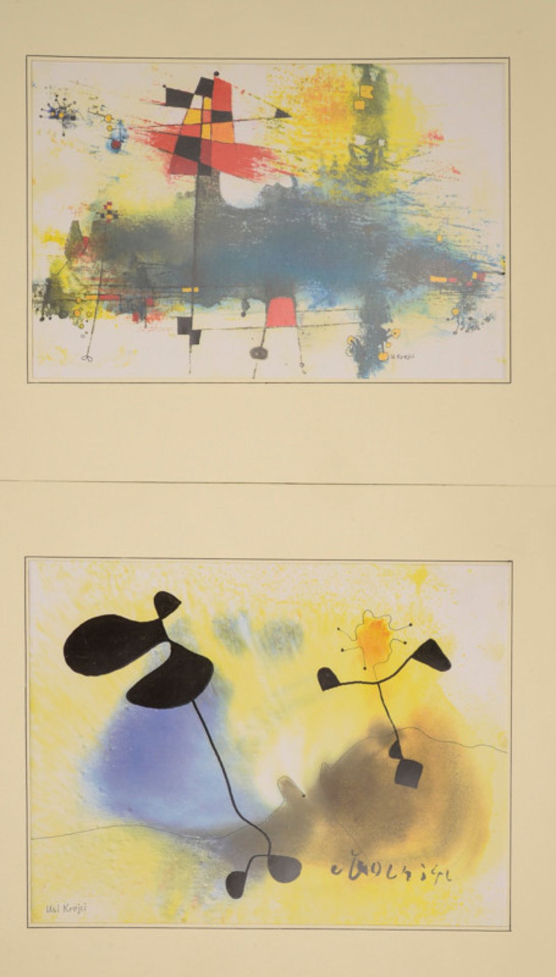 Usi Krejci (20. Jahrhundert) - Signierte Künstlermappe mit 4 Mischtechniken, 2 Farblithographien - Bild 2 aus 4