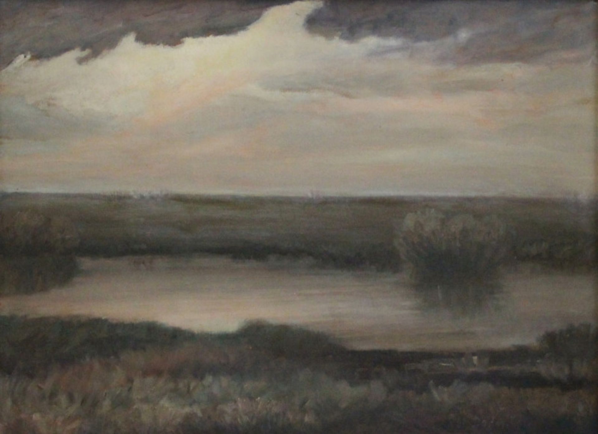 Heinz Dodenhoff (1889 - 1981) - Öl auf Malkarton, "Im Worpsweder Moor"unten rechts signiert, guter - Bild 2 aus 4