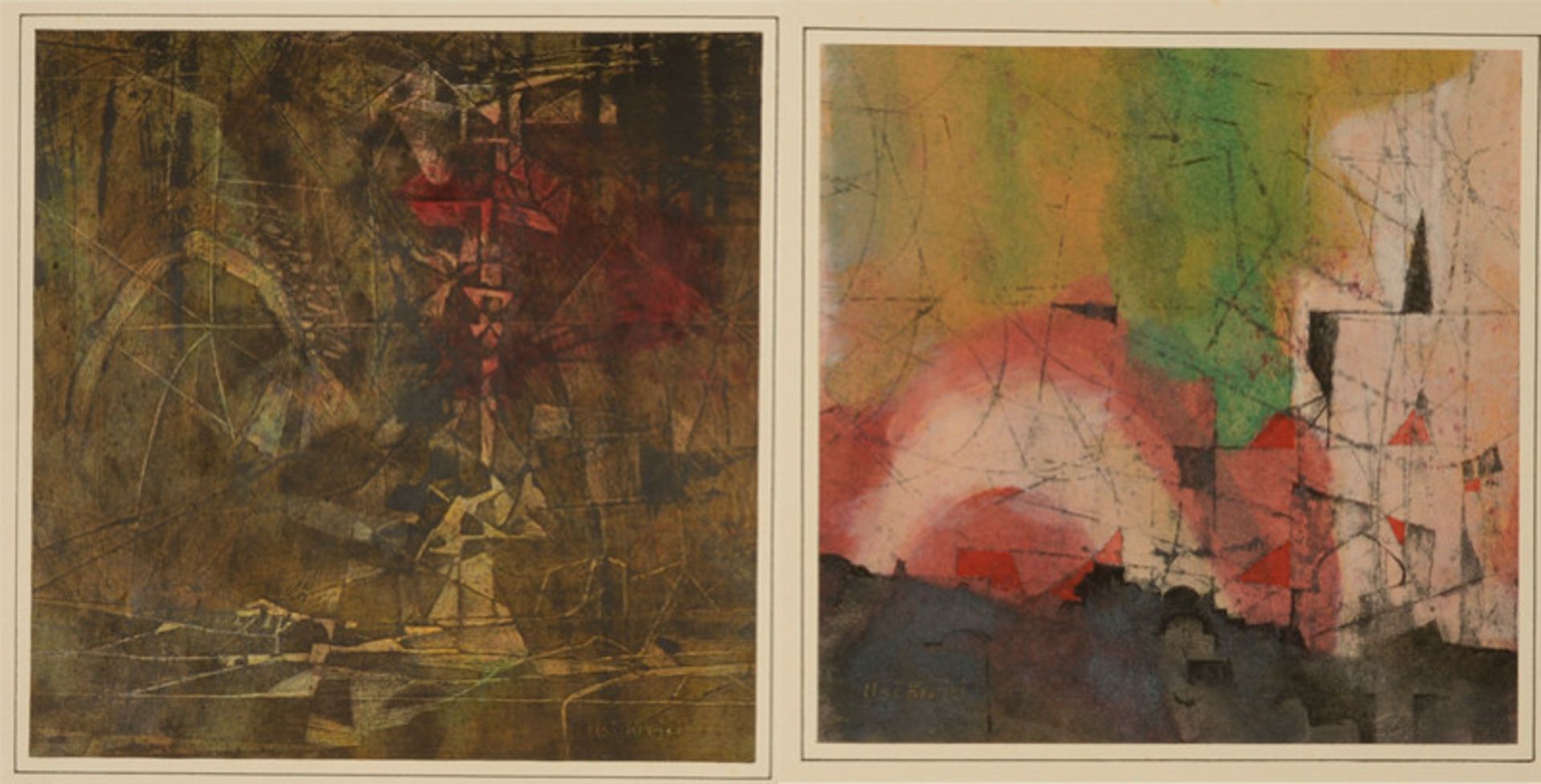 Usi Krejci (20. Jahrhundert) - Signierte Künstlermappe mit 4 Mischtechniken, 2 Farblithographien - Image 3 of 4