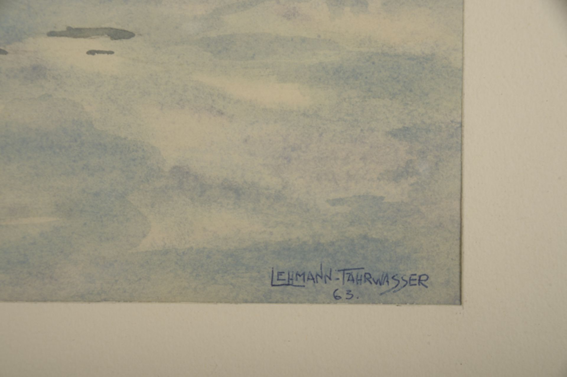 Georg Lehmann-Fahrwasser (1887 - 1977) - Aquarell auf Papier, "Hafffischer im Morgenlicht", (19) - Bild 3 aus 3