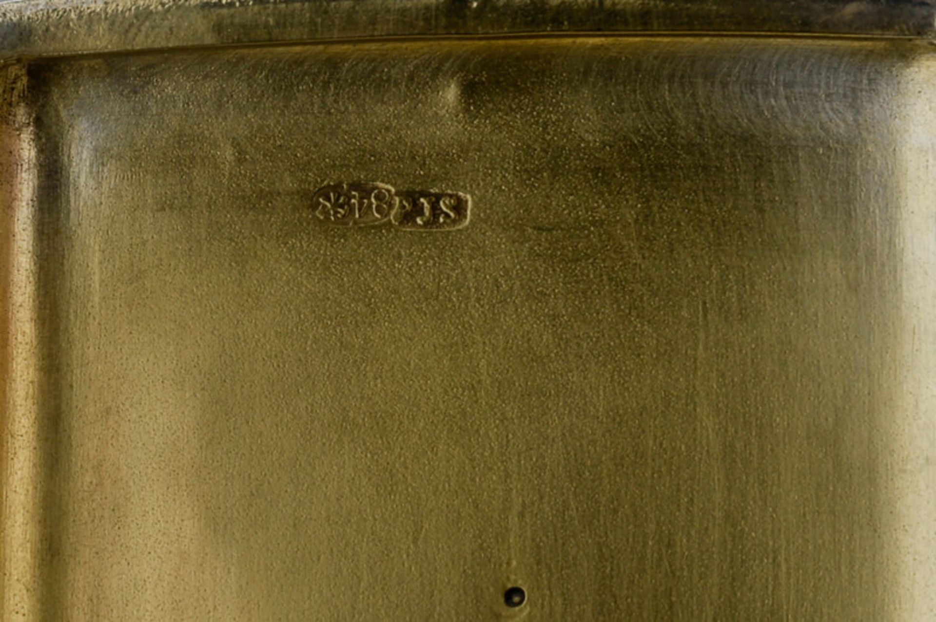 Etui aus 84er Silber innen vergoldet, Russland, Gewicht ca.: 98gr.Deckel mit aufgelegtem legierten - Bild 3 aus 3