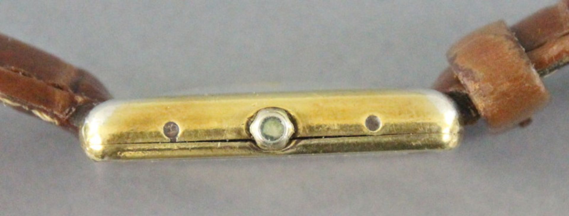 Damenarmbanduhr aus 925er Silber mit Restvergoldung der Fondation Cartier, Paris, "Tank Vermeil" - Image 3 of 4