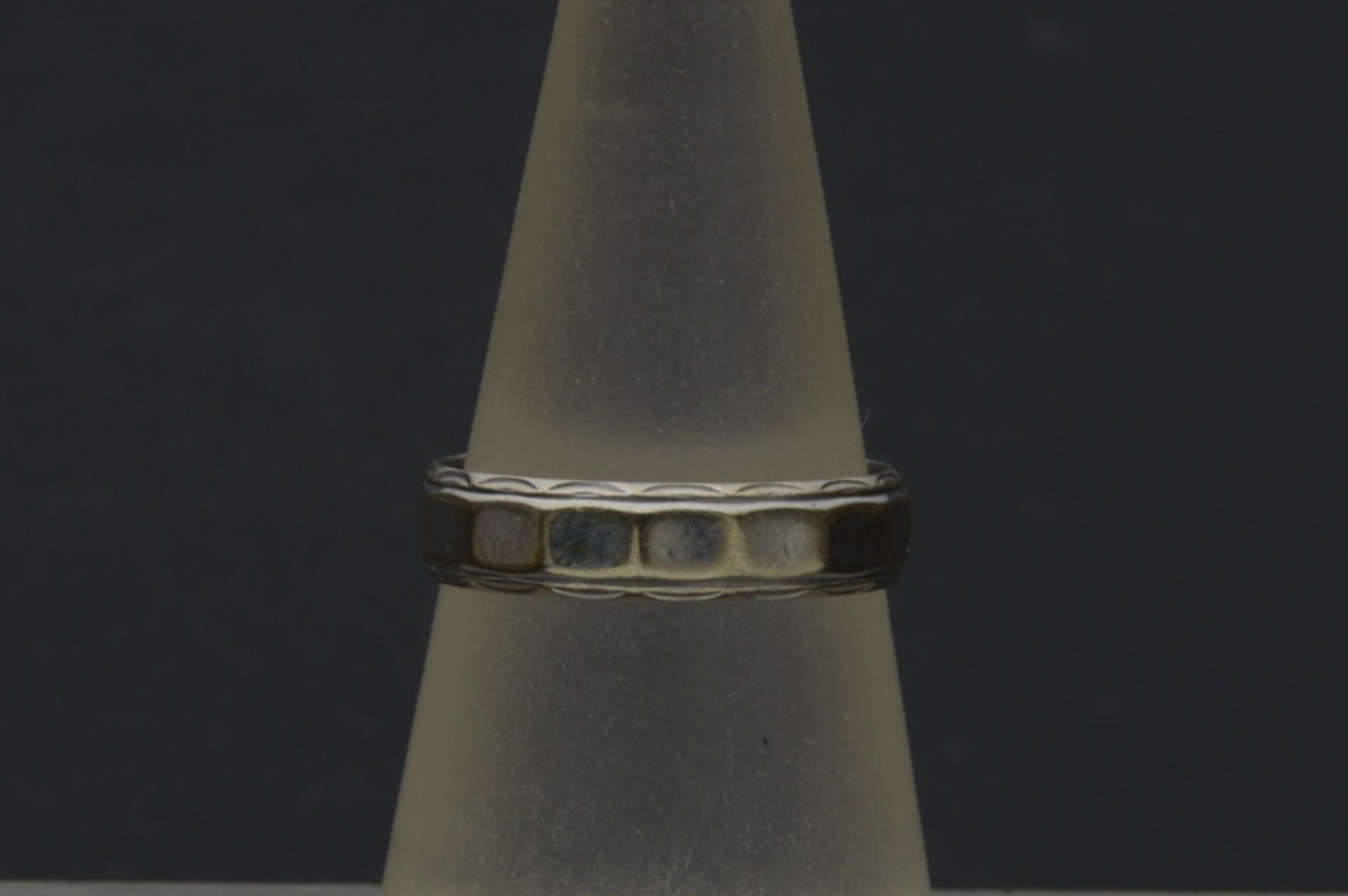 Damenring aus 585er Weißgold, 20. Jhd., Gewicht ca.: 3,4gr.guter Zustand, Ring - Durchmesser: 1,7cm