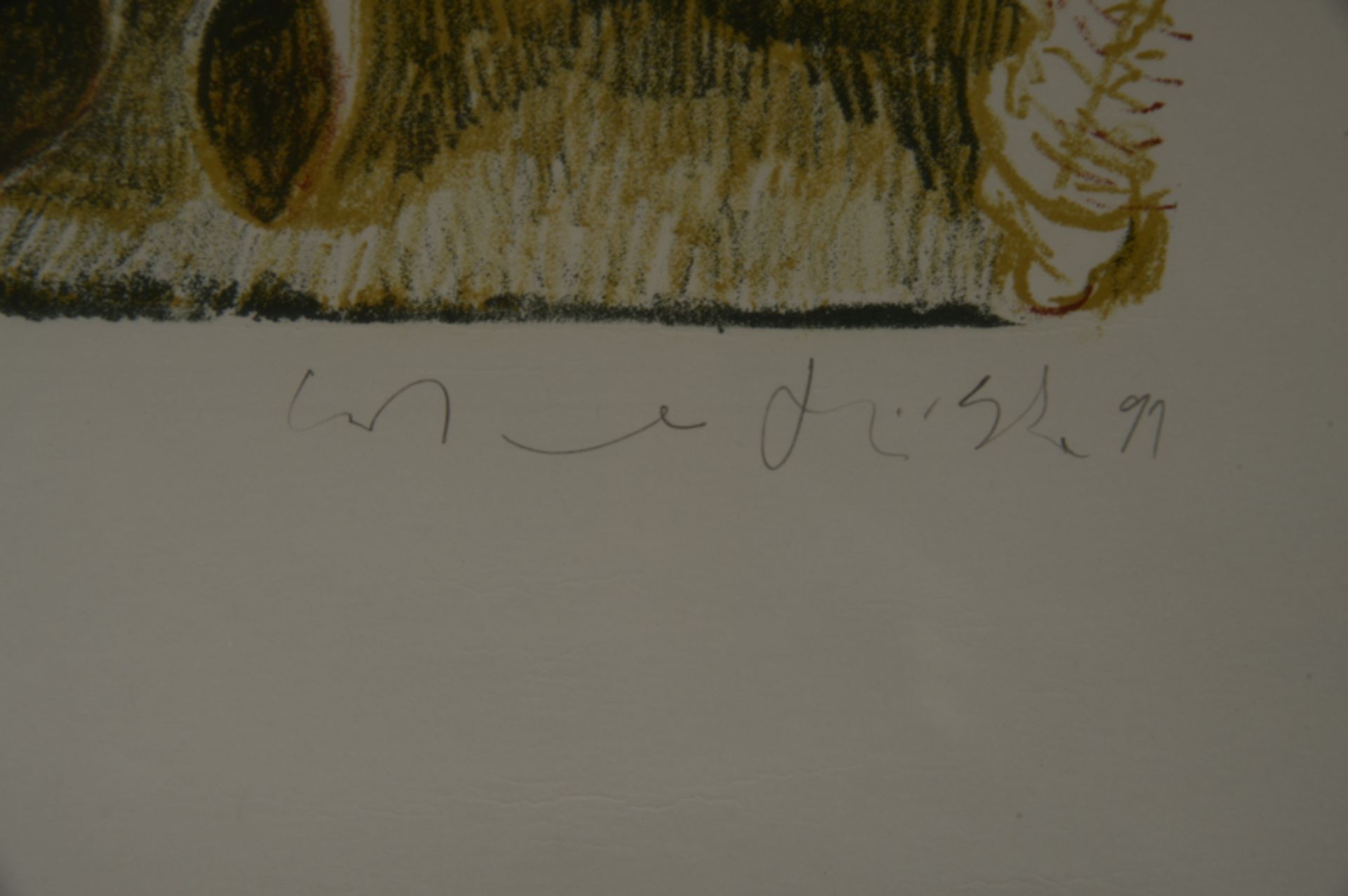 Graphiker (20. Jhd.) - Farblithographie auf Papier, "Einsegnung", (19)91unten rechts unleserlich - Bild 2 aus 2