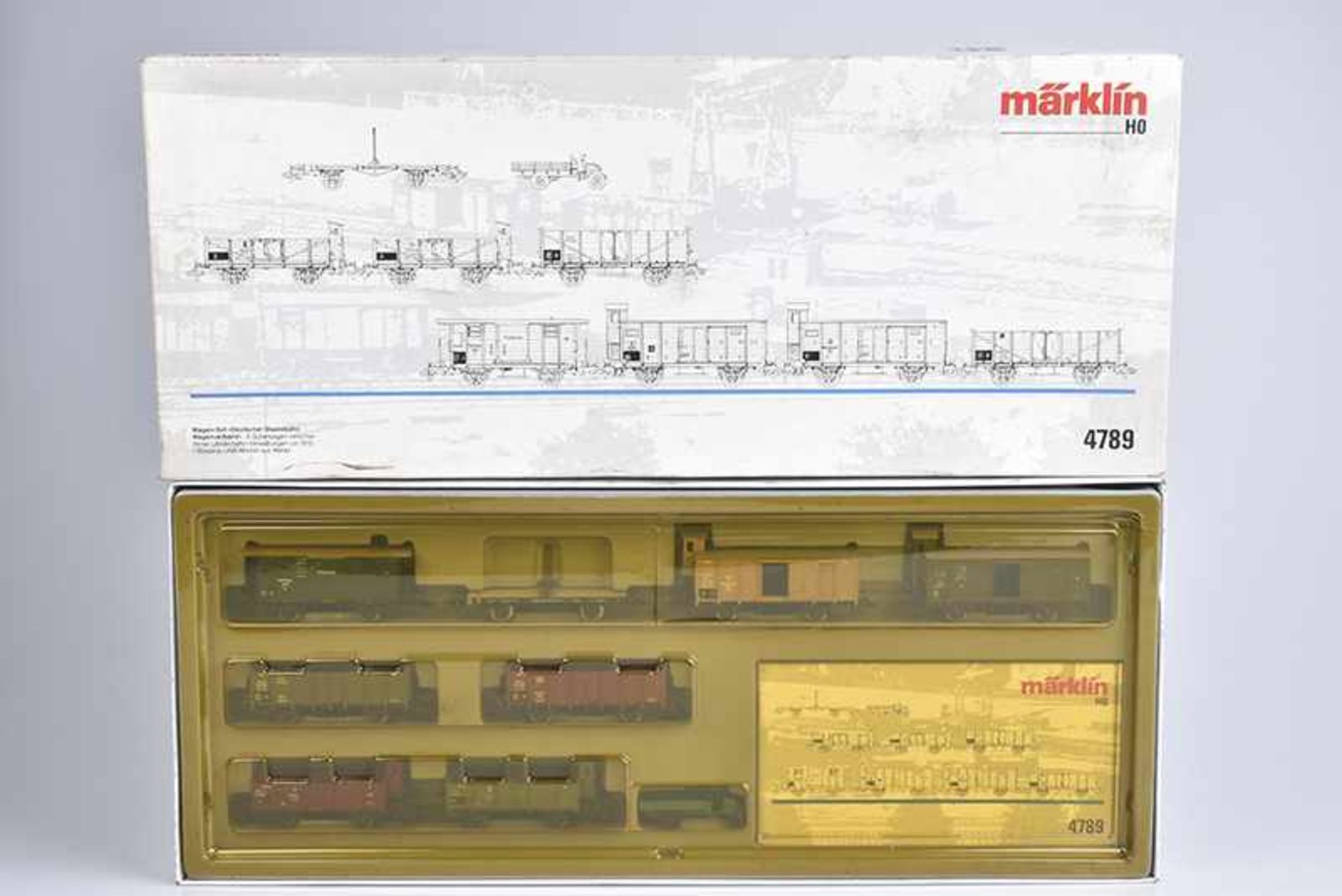 MÄRKLIN Güterwagenset 4789, H0, 'Deutscher Staatsbahn Wagenverband', 8 Güterwagen versch.
