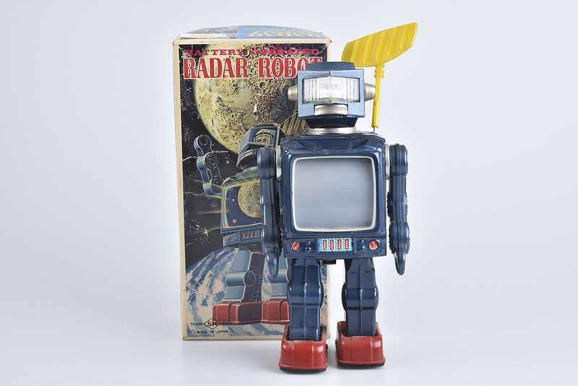 SH-HORIKAWA Radar Roboter, 60er Jahre, Made in Japan, Blech/ Kunststoff, H 29 cm, BA, original