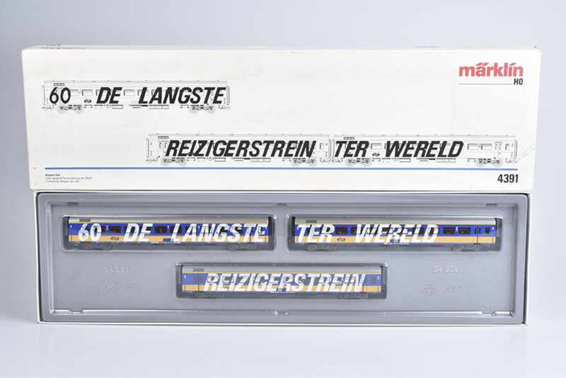 MÄRKLIN Wagenset 4391, H0, 'Der längste Personenzug der Welt', 3 IC-Wagen der NS, Z 1, Okt. mit