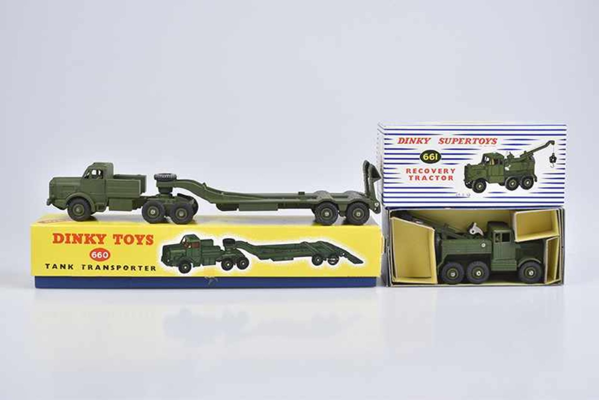 DINKY SUPERTOYS Tractor und Transporter, Made in England, Metall, M 1:43, 50er Jahre, Recovery