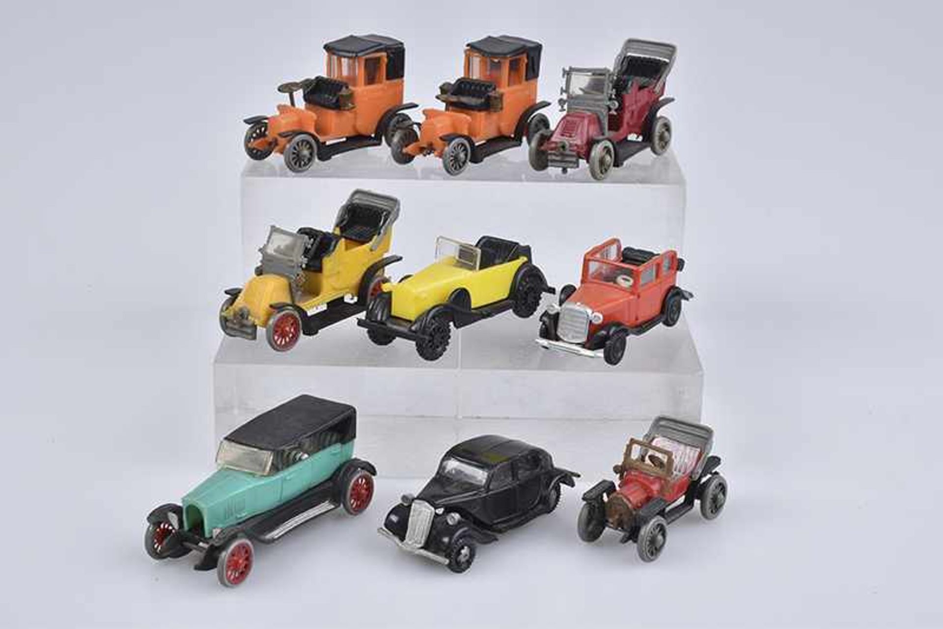 Konv. 9 Oldtimer Modelle, Hp, M 1:87, 1x BREKINA, 8x MINI CARS, Made in Spain, Z 2