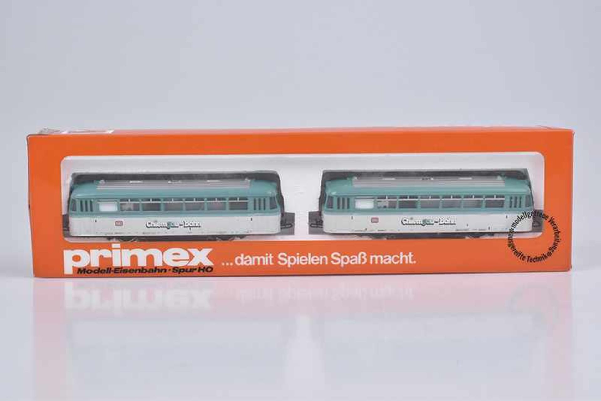 MÄRKLIN PRIMEX Schienenbus 3012, H0, BN 798 653-2, Beiwagen BN 998 896-5, Chiemgau-Bahn, 3L AC, Z 1,